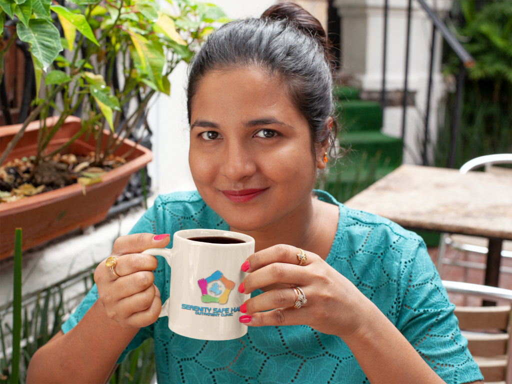join serenity safe haven for coffee on social
